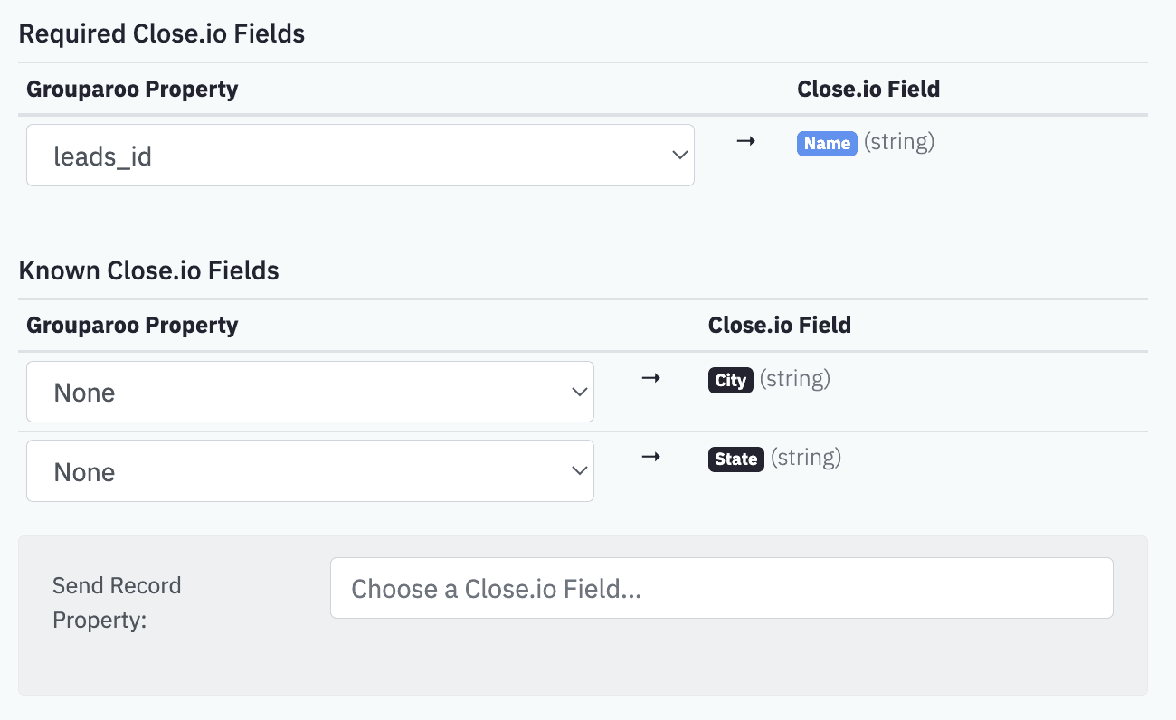 Close.io Export Leads Properties